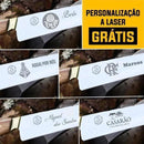 Faca Churrasco Artesanal Personalizada Picanheira Cabo de Osso | Aço Inox 10"