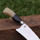 Faca Churrasco Artesanal Personalizada Picanheira Cabo de Osso | Aço Inox 10"