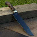 Faca Churrasco Artesanal Personalizada Bowie | Carbono Fosfatizado 10"