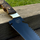 Faca Churrasco Artesanal Personalizada Bowie | Carbono Fosfatizado 10"