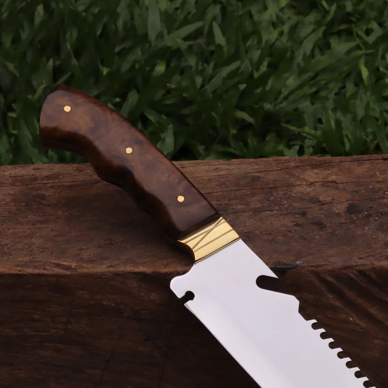 Faca Churrasco Artesanal Personalizada Bowie | Aço Inox 10"