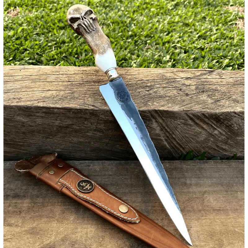 Faca Artesanal para Churrasco Personalizada Animais | Aço Inox 10"