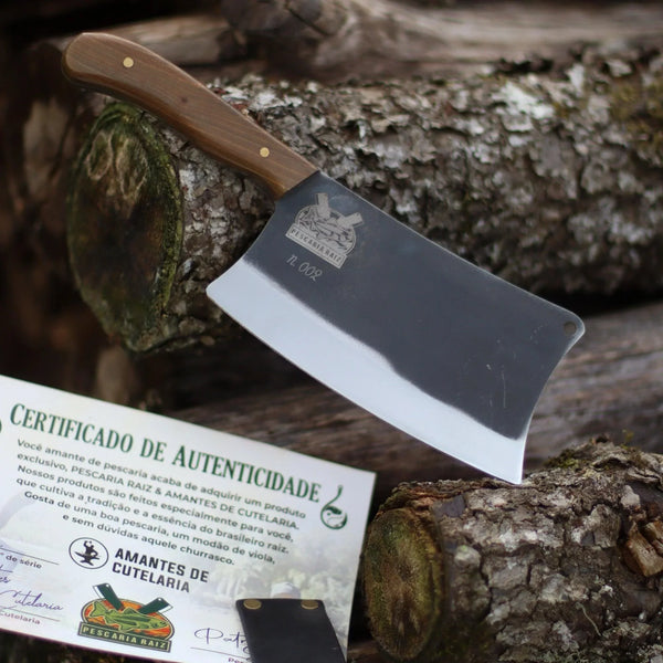 Cutelo Churrasco Artesanal Personalizado Raiz | Brut Forge 7"