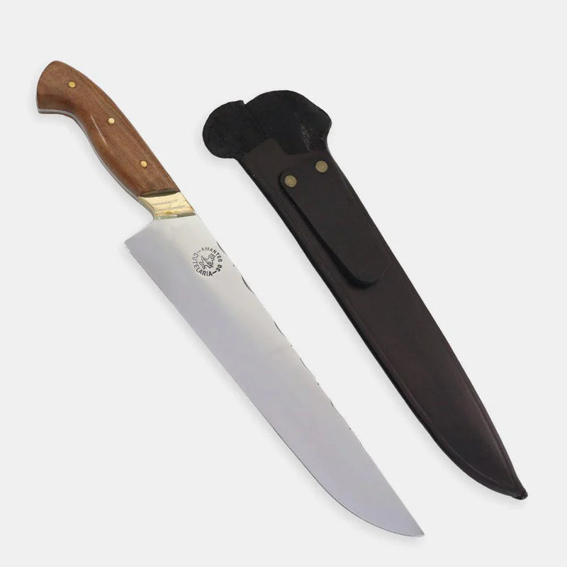 Faca Churrasco Artesanal Picanheira Tradicional | Aço Inox 10"